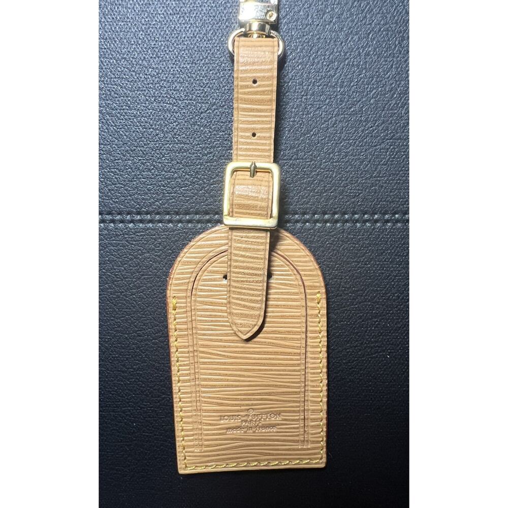 Louis Vuitton Tan Epi Name Tag Leather France UEC Large Beige